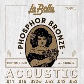 Струны для акустической гитары La Bella 7GPCL 11-52 фото 1 | Интернет-магазин Bangbang