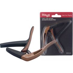 Каподастр для акустической гитары Stagg SCPX−CU DKWOOD фото 1 | Интернет-магазин Bangbang