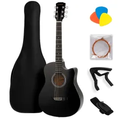 Акустическая гитара Levinson LA-D40-BK Pack 1, Цвет вариация: Черный, Корпус: с вырезом, Комплектация: с комплектом, Размер: 40