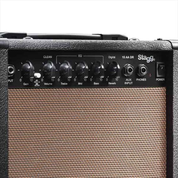 Комбоусилитель для электроакустической гитары Stagg 15 AA DR EU