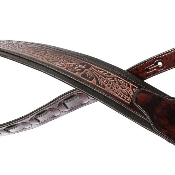 Гитарный ремень STAGG SPFL LEAF BRW