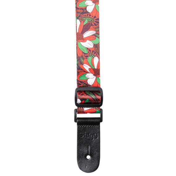 Ремень для укулеле Stagg STE UKEFLOWER RED