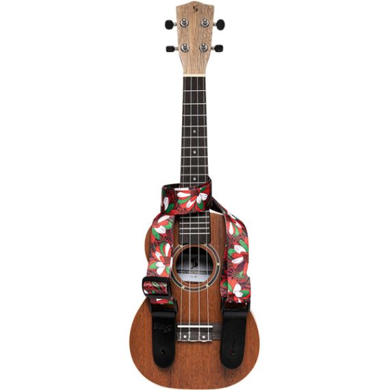 Ремень для укулеле Stagg STE UKEFLOWER RED, изображение 2