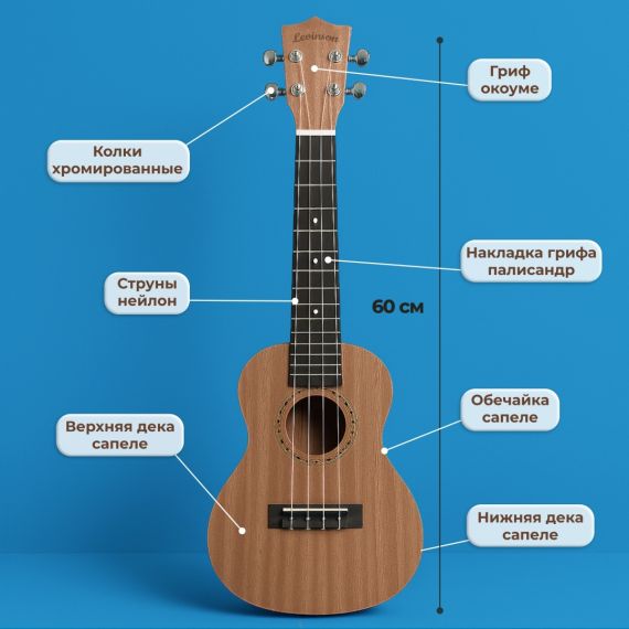 Укулеле концертная Levinson UTC-500 NA, изображение 3