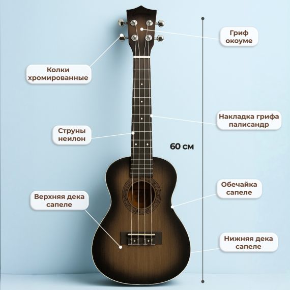 Укулеле концертная Levinson UTC-500 SB, изображение 3
