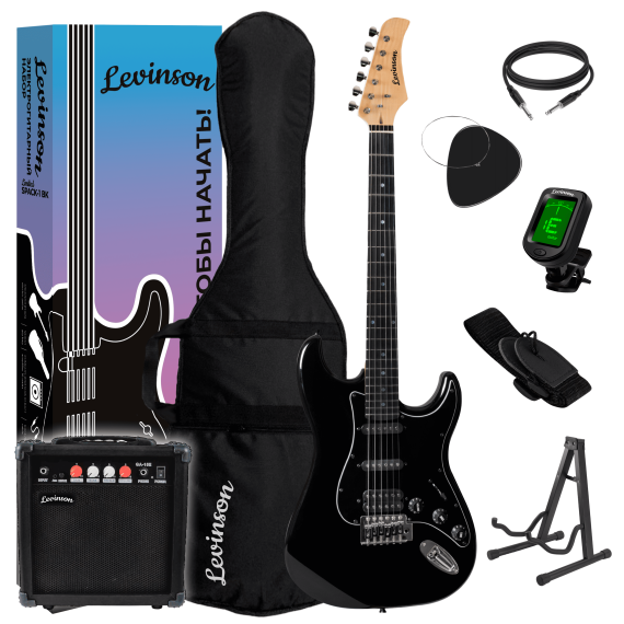 Электрогитарный набор Levinson Limited SPACK-1 BK, Цвет вариация: Белый