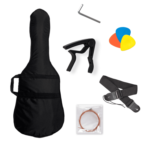 Акустическая гитара Levinson LA-D40-BK Pack 1, Цвет вариация: Черный, Корпус: с вырезом, Комплектация: с комплектом, Размер: 40, изображение 3