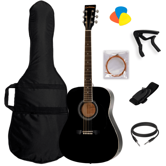 Электро-акустическая гитара Levinson LA-4100 EQ BK Pack 2, Цвет вариация: Черный, С подключением: Да