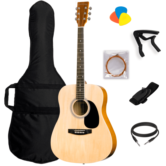 Электро-акустическая гитара Levinson LA-4100 EQ NA Pack 2, Цвет вариация: Натуральный, С подключением: Да