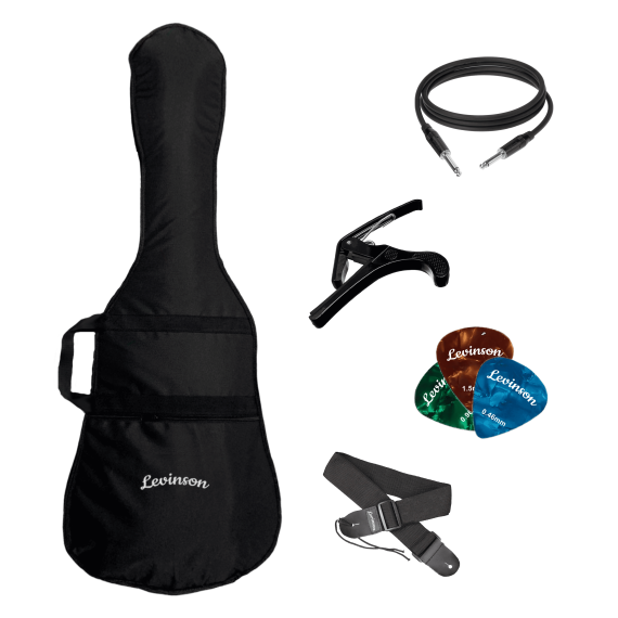 Электрогитарный набор Levinson LS-300 PACK BK/WH, Цвет вариация: Черно-Белый, изображение 3